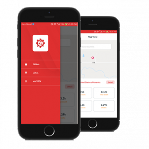 Covid19 Corona Tracker App — Global and Local Statistics with Map
