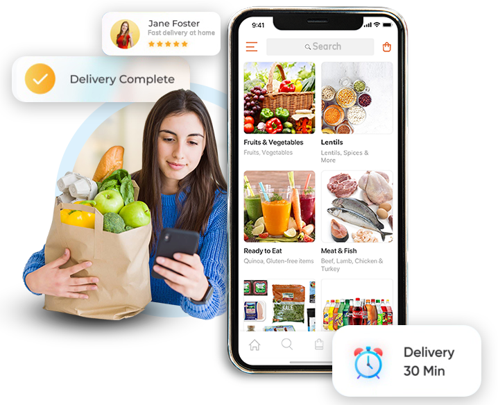 RedGross grocery delivery app – complete on-demand grocery platform